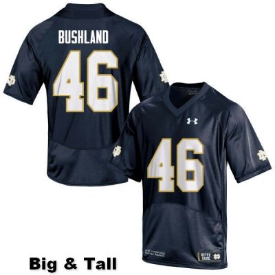 Notre Dame Fighting Irish Men's Matt Bushland #46 Navy Under Armour Authentic Stitched Big & Tall College NCAA Football Jersey QZO4499PV